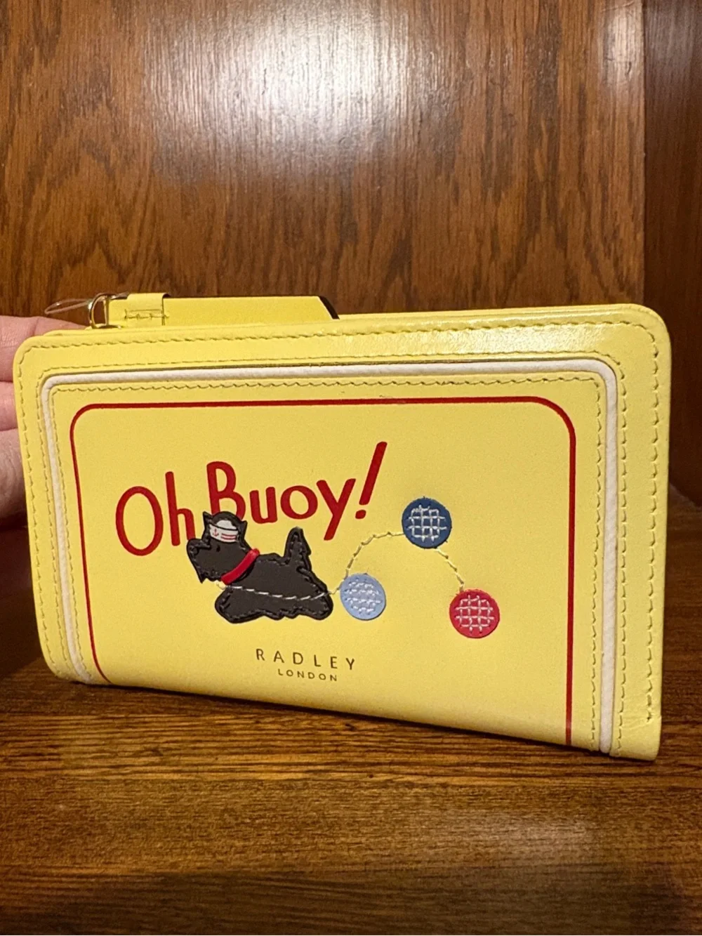 NWT-Radley London-Oh Buoy 🛟 Medium Bifold Wallet-Light Yellow-$108